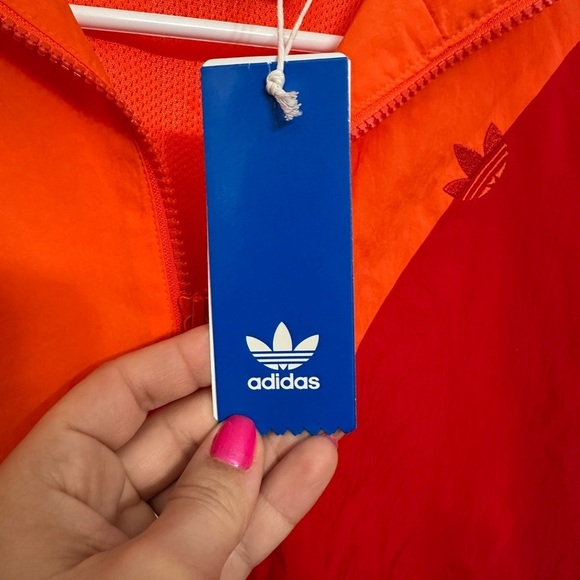 Adidas Women’s Japona TT Track Jacket XS Red Orange Adicolor Zip Windbreaker NWT - Picture 9 of 10